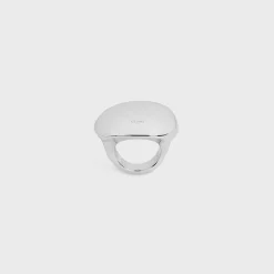 Sale Formes Abstraites Sphere Ring in Brass with Rhodium Finish Women Other Lines | Categories·Rings
