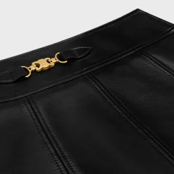 Outlet gourmette mini skirt in soft lambskin Women Leather And Shearling | Dresses And Skirts