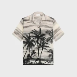 Sale hawaiian shirt in printed crepe de chine Shirts