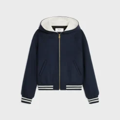 Fashion Hooded Teddy jacket in double face cashmere Women Jackets