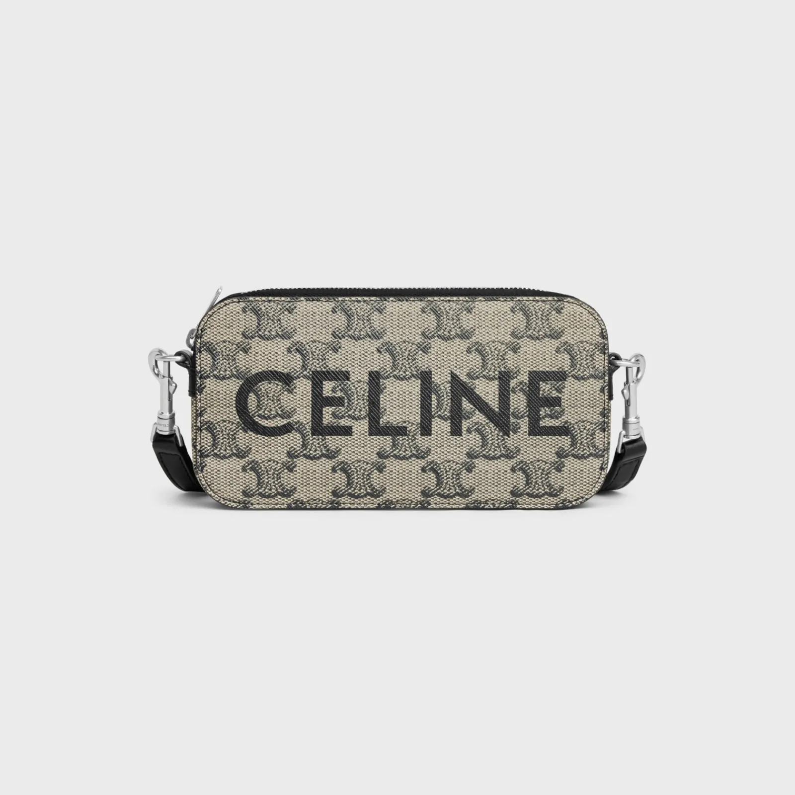 New Horizontal pouch in TRIOMPHE CANVAS WITH PRINT Triomphe Canvas | Categories·Ech Accessories
