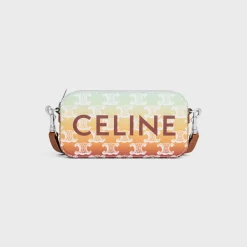 Outlet Horizontal pouch in TRIOMPHE CANVAS SUNSET WITH PRINT Triomphe Canvas | Categories·Ech Accessories