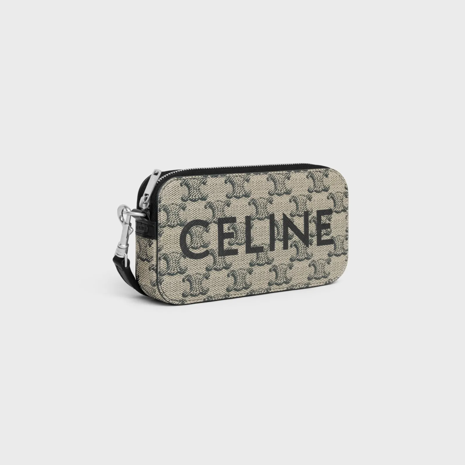New Horizontal pouch in TRIOMPHE CANVAS WITH PRINT Triomphe Canvas | Categories·Ech Accessories