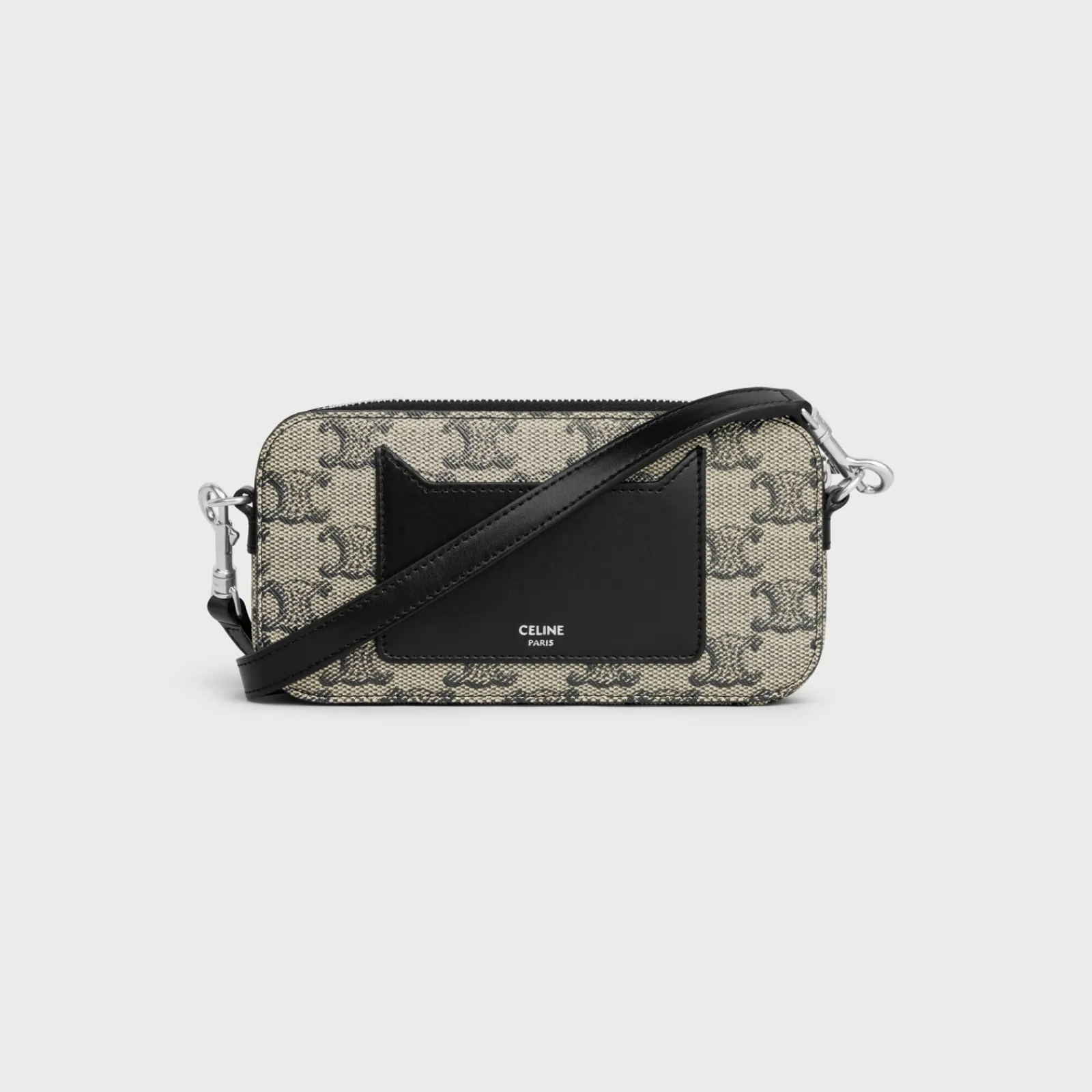 New Horizontal pouch in TRIOMPHE CANVAS WITH PRINT Triomphe Canvas | Categories·Ech Accessories