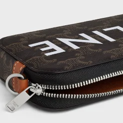 Discount Horizontal pouch in Triomphe canvas with print Triomphe Canvas | Categories·Ech Accessories