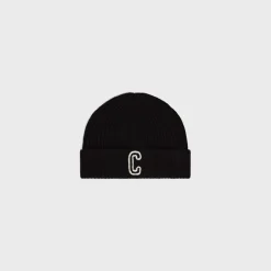 Sale initial beanie in ribbed wool Hats And Soft Accessories