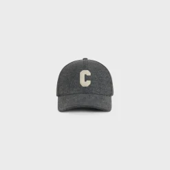 Best Initial cap in vintage black denim Hats And Soft Accessories