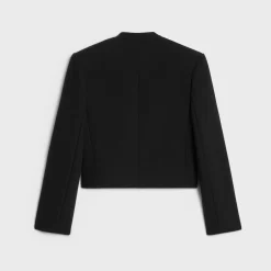 New jacket in satin-lined double faced wool crepe Women Jackets
