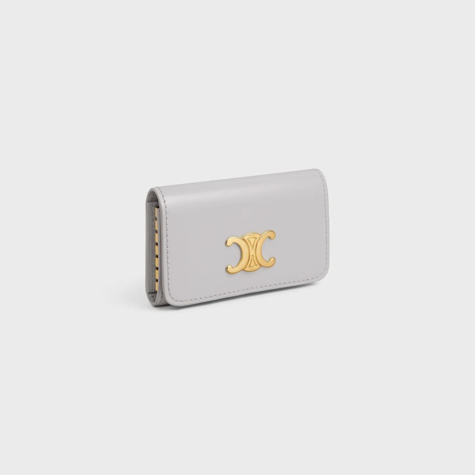 Clearance KEY CASE TRIOMPHE in Shiny calfskin Women Triomphe | Categories·Pouches And Tech Accessories