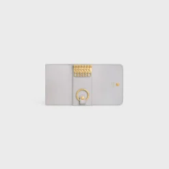 Clearance KEY CASE TRIOMPHE in Shiny calfskin Women Triomphe | Categories·Pouches And Tech Accessories