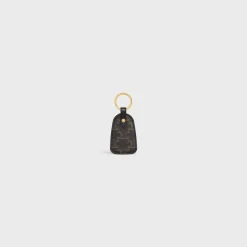 Clearance Key holder in Triomphe canvas and calfskin Women Triomphe Canvas | Categories·Pouches And Tech Accessories