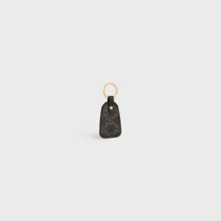 Clearance Key holder in Triomphe canvas and calfskin Women Triomphe Canvas | Categories·Pouches And Tech Accessories