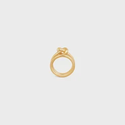 Outlet Knot Double Ring in Brass with Finish Women Knot | Categories·Rings