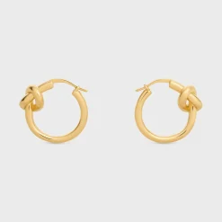 Outlet Knot Small Hoops in Brass with finish Women Knot | Categories·Earrings