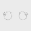 New Knot Small Hoops in Brass with Rhodium finish Women Knot | Categories·Earrings