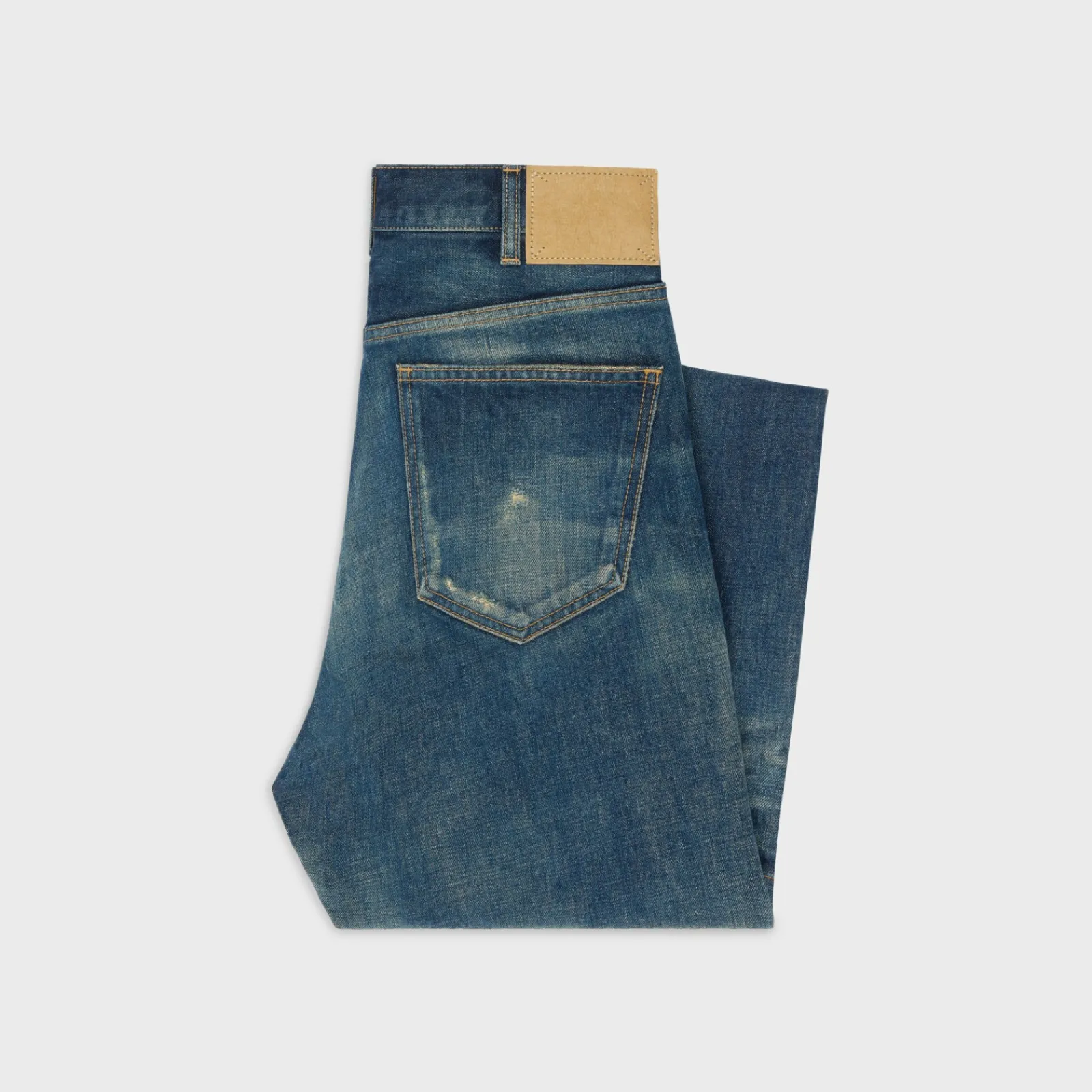 Discount kurt jeans in destroyed blue marble denim Denim