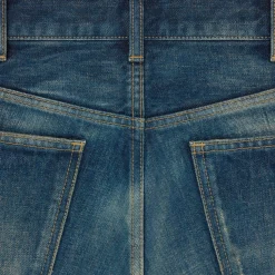 Discount kurt jeans in destroyed blue marble denim Denim