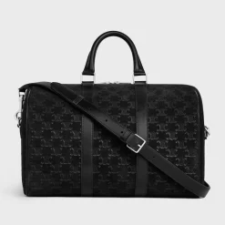 Online LARGE BOSTON in SUEDE CALFSKIN WITH TRIOMPHE EMBOSSED Categories·Business And Travel Bags