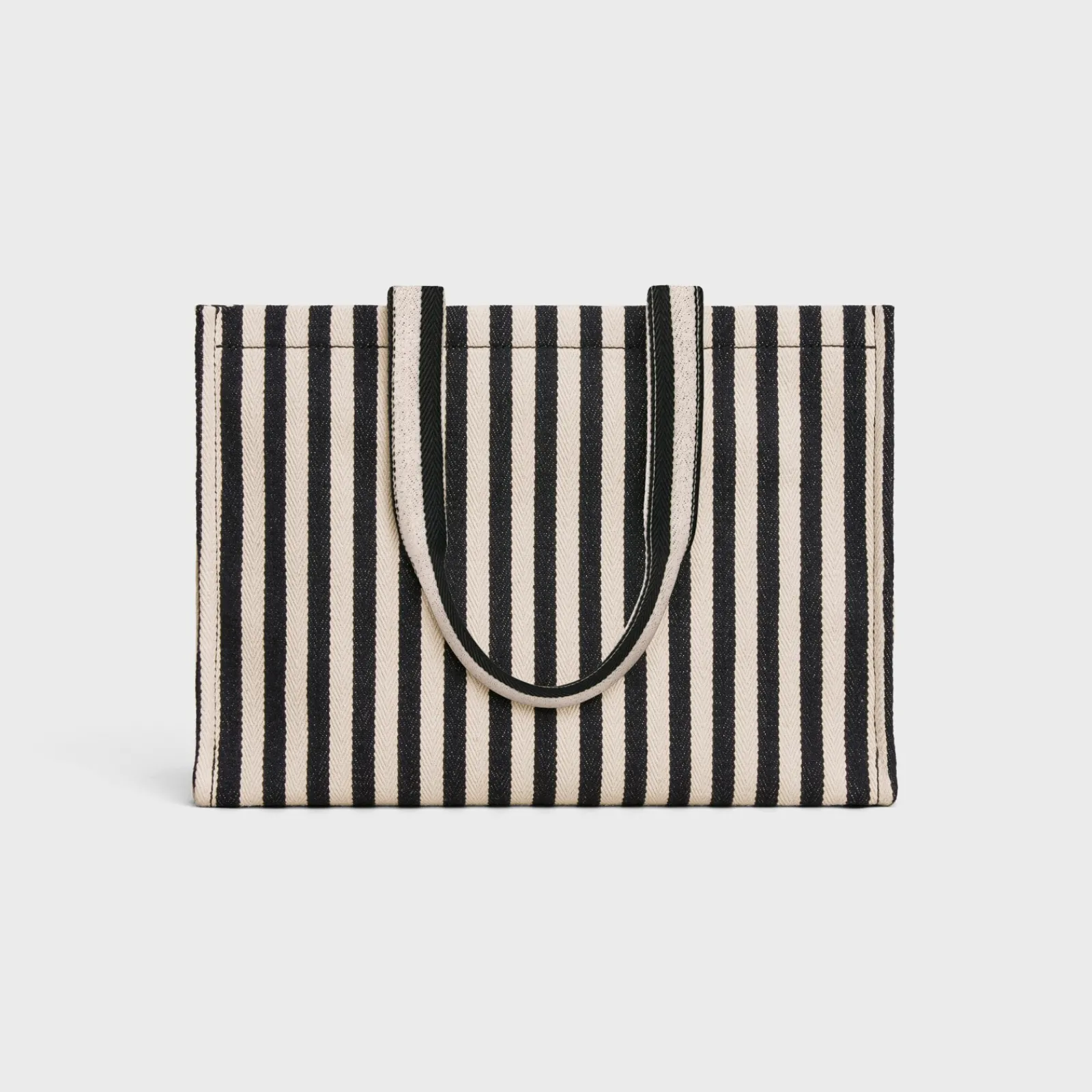 Fashion Large Cabas Thais in STRIPED TEXTILE AND CALFSKIN Women More Lines·Other Lines | Categories·Hobo And Tote Bags