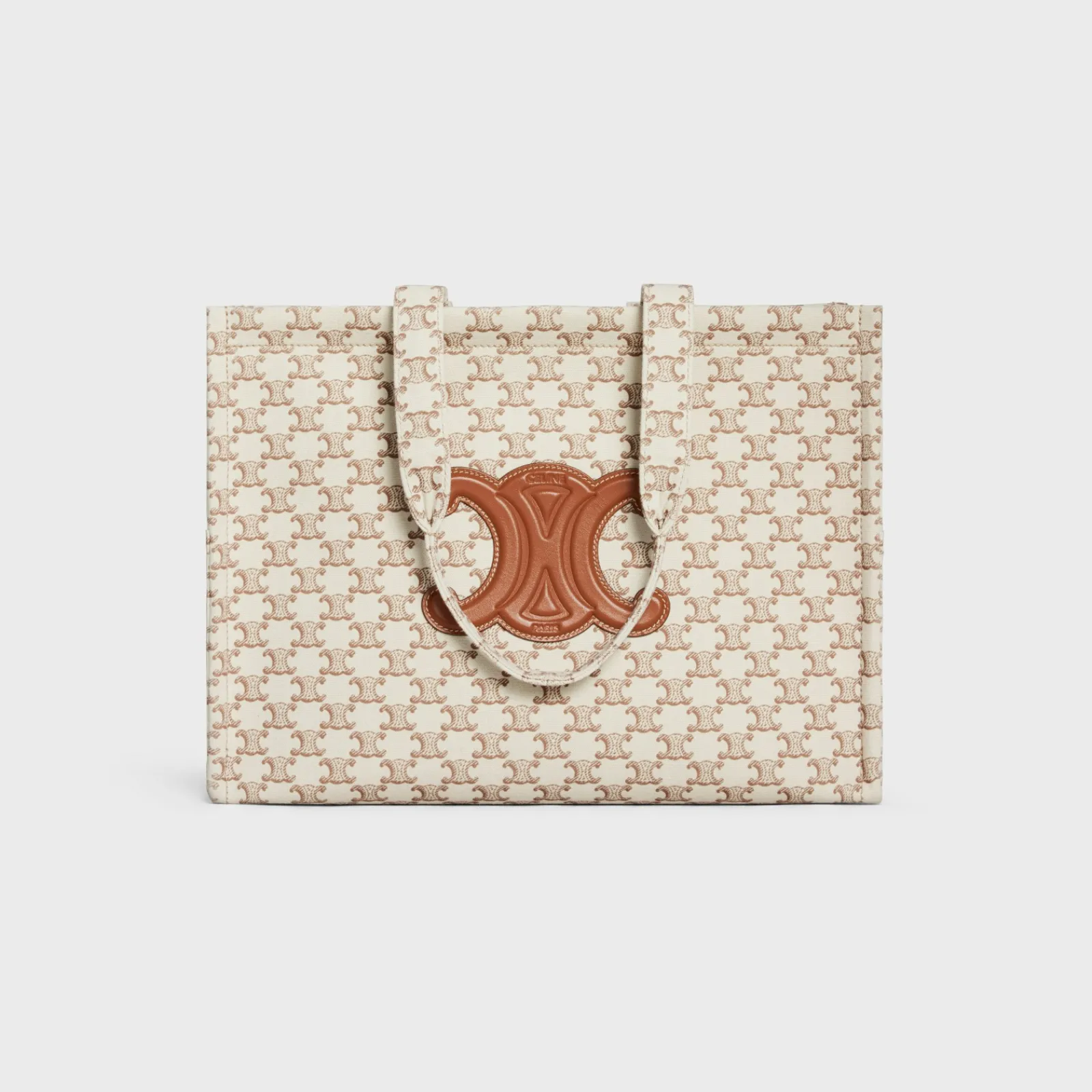 Outlet Large Cabas Thais in TEXTILE WITH TRIOMPHE CANVAS PRINT AND CALFSKIN Women More Lines·Classic Panier | More Lines·Other Lines