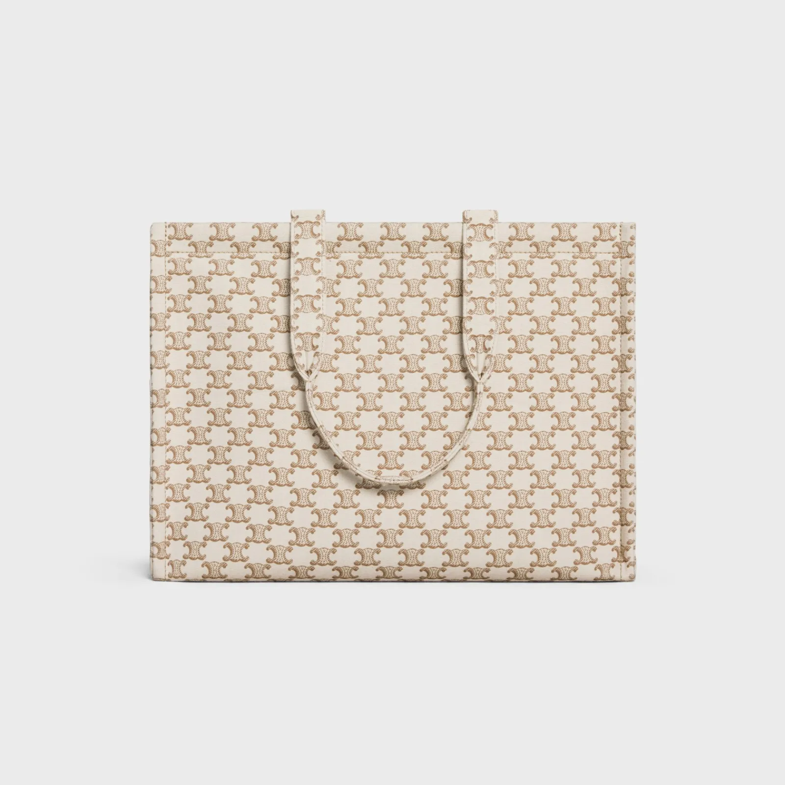 Outlet Large Cabas Thais in TEXTILE WITH TRIOMPHE CANVAS PRINT AND CALFSKIN Women More Lines·Classic Panier | More Lines·Other Lines
