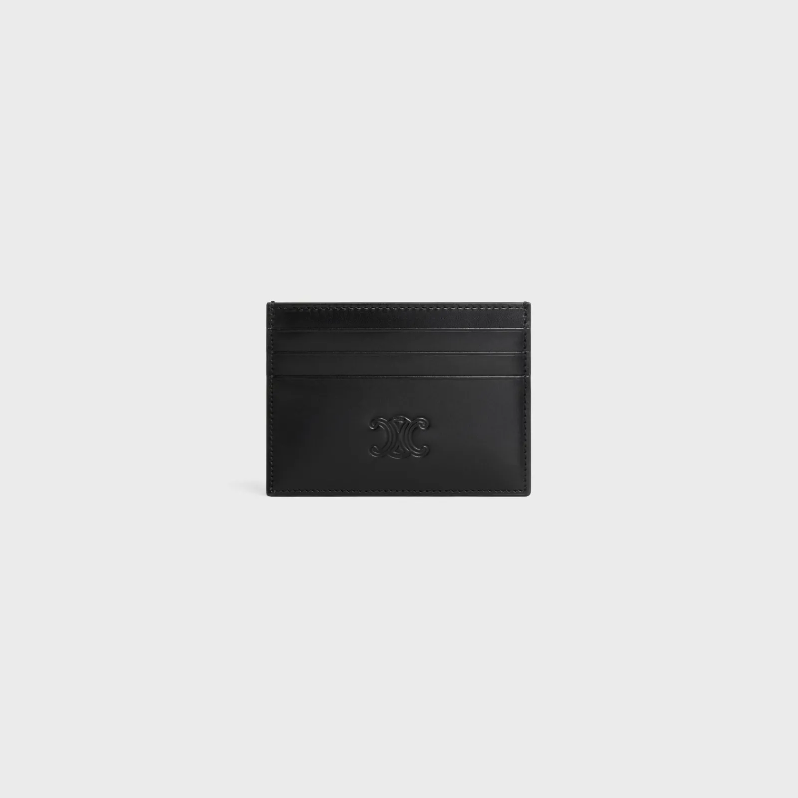 Outlet LARGE CARD HOLDER in Satinated calfskin with triomphe embossed Categories·Oin And Card Holders