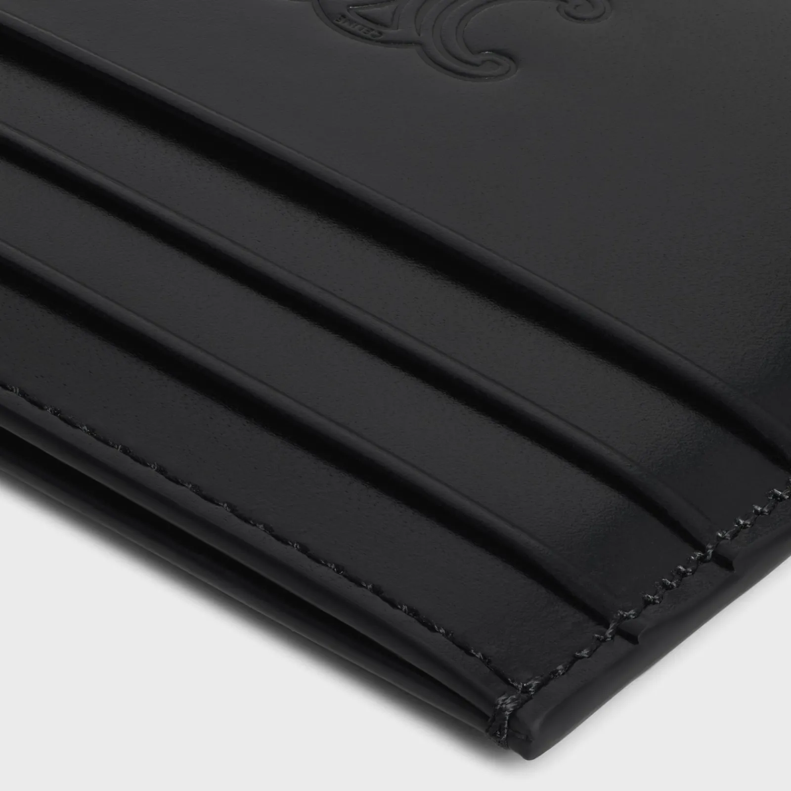 Outlet LARGE CARD HOLDER in Satinated calfskin with triomphe embossed Categories·Oin And Card Holders