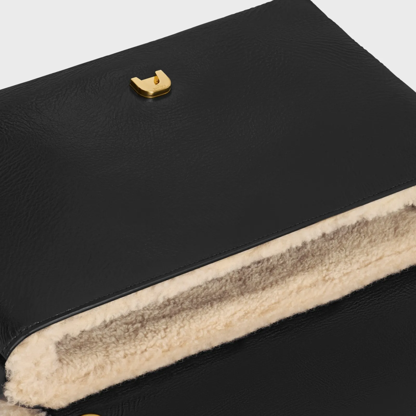 Online LARGE VICTOIRE BAG in CREASED LAMBSKIN AND SHEARLING Women More Lines·Celine Victoire | Categories·Cross-Body Bags