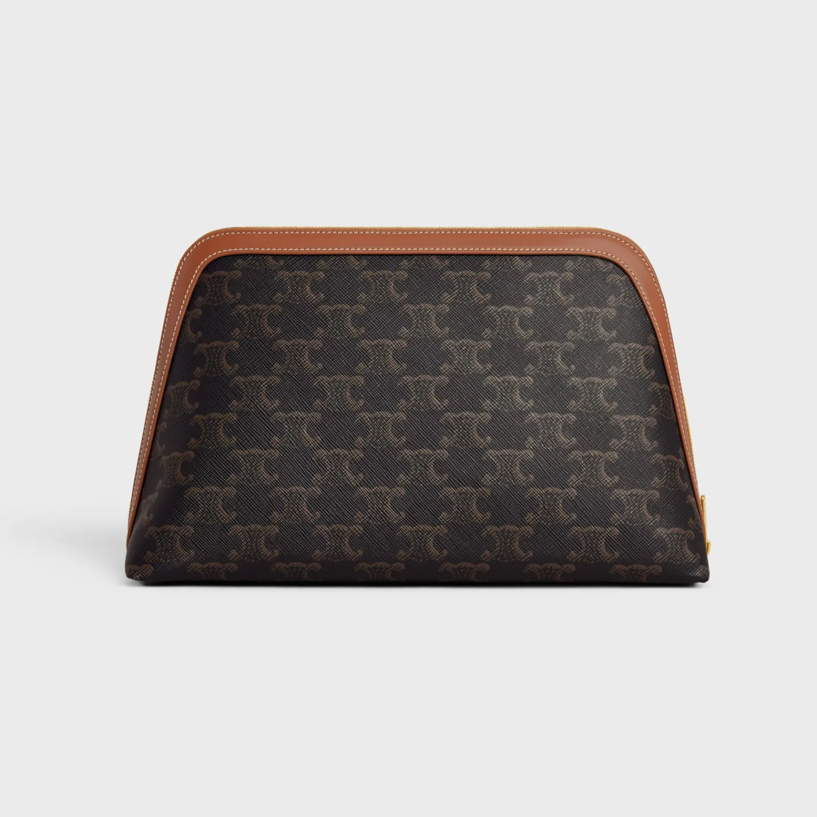 Fashion LARGE COSMETIC POUCH IN TRIOMPHE CANVAS AND CALFSKIN Beauty Accessories | Travel