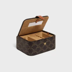 Discount Large Jewels Case in Triomphe Canvas and Calfskin Beauty Accessories | Travel