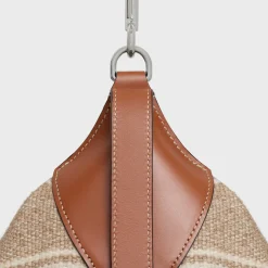 Hot Large Strap Romy in Textile with jacquard and calfskin Romy | Categories·Cross-Body Bags