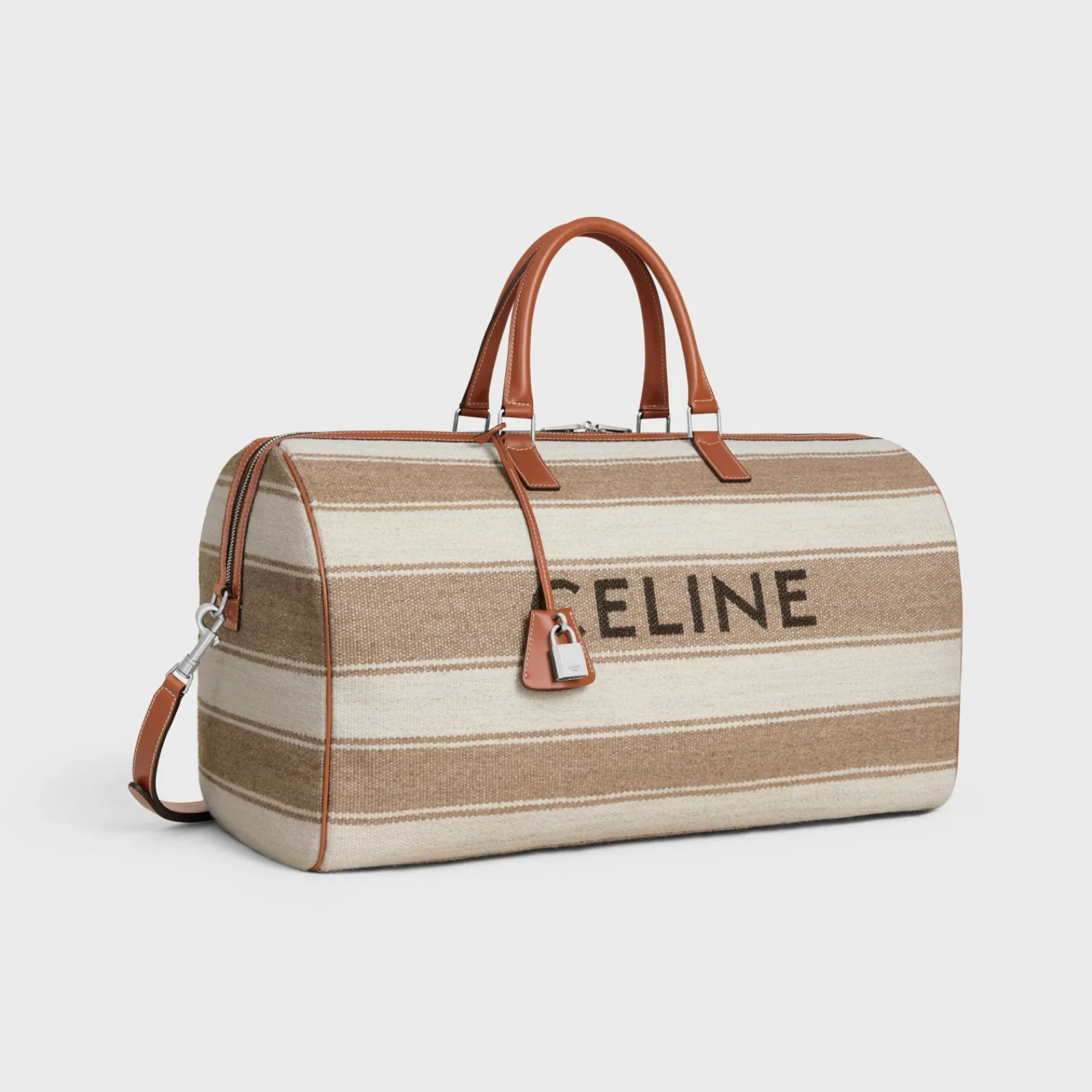 Sale Large Travel Bag in Textile with jacquard and calfskin Categories·Business And Travel Bags