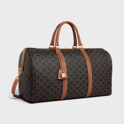 Hot Large Travel Bag in Triomphe Canvas and calfskin Women Triomphe Canvas | Categories·Cross-Body Bags
