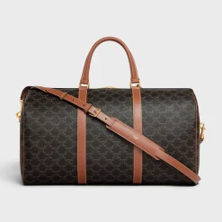 Hot Large Travel Bag in Triomphe Canvas and calfskin Women Triomphe Canvas | Categories·Cross-Body Bags