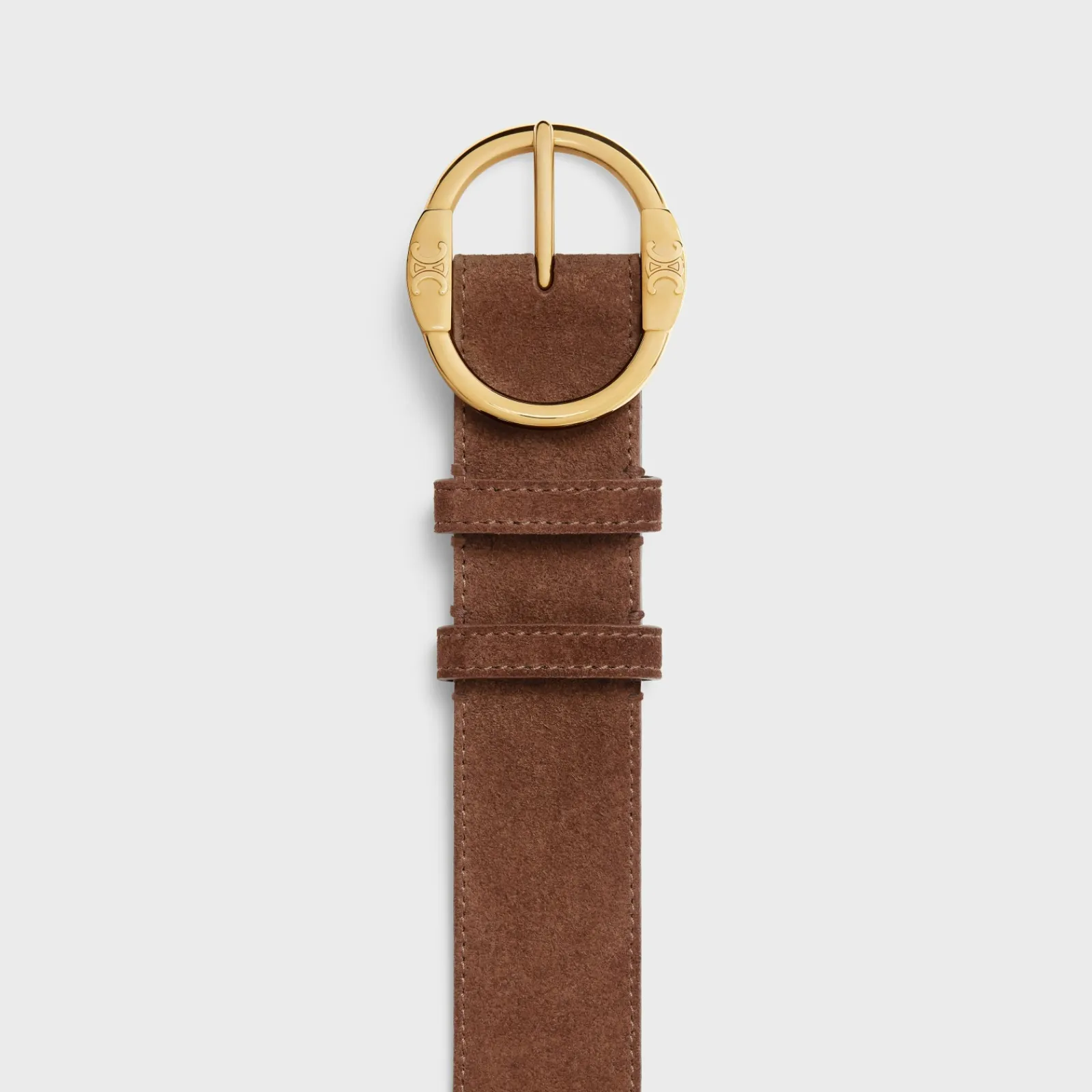 Best LARGE TWIN TRIOMPHE BELT in SUEDE CALFSKIN Women Other Lines