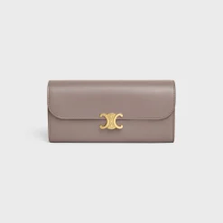 Online LARGE WALLET TRIOMPHE in Shiny calfskin Women Triomphe | Categories·Wallets