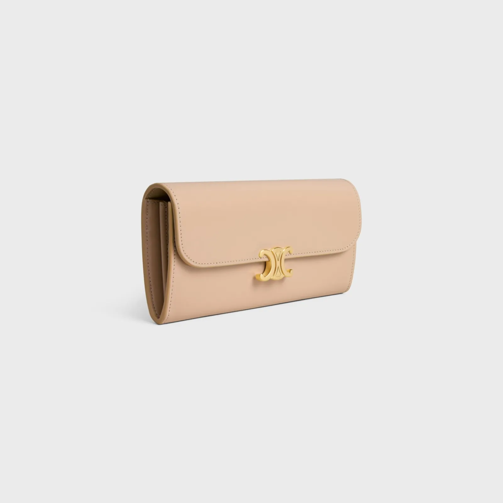 Clearance LARGE WALLET TRIOMPHE in Shiny calfskin Women Triomphe | Categories·Wallets