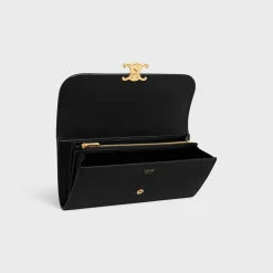 New LARGE WALLET TRIOMPHE in Shiny calfskin Women Triomphe | Categories·Wallets