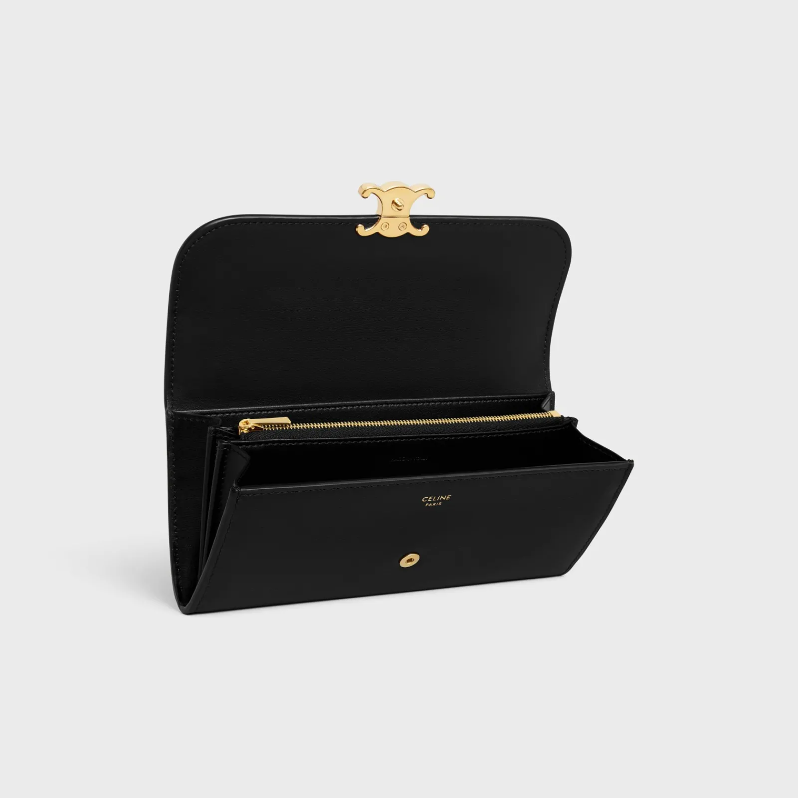 New LARGE WALLET TRIOMPHE in Shiny calfskin Women Triomphe | Categories·Wallets