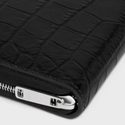 Sale Large zipped wallet in Crocodile Embossed Calfskin Essentials | Categories·Allets