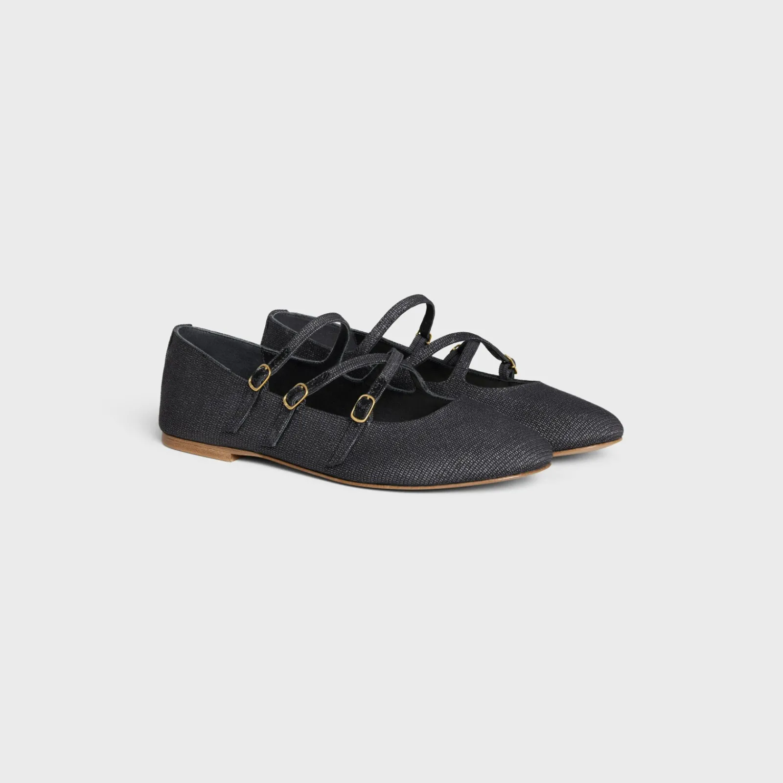 Outlet LES BALLERINES CRISS-CROSS BABIES BALLERINA in LUREX FABRIC Women Loafers And Flats