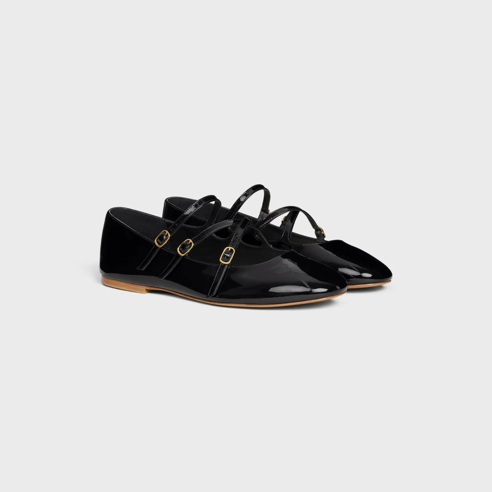 Discount LES BALLERINES CRISS-CROSS BABIES BALLERINA in PATENT CALFSKIN Women Loafers And Flats