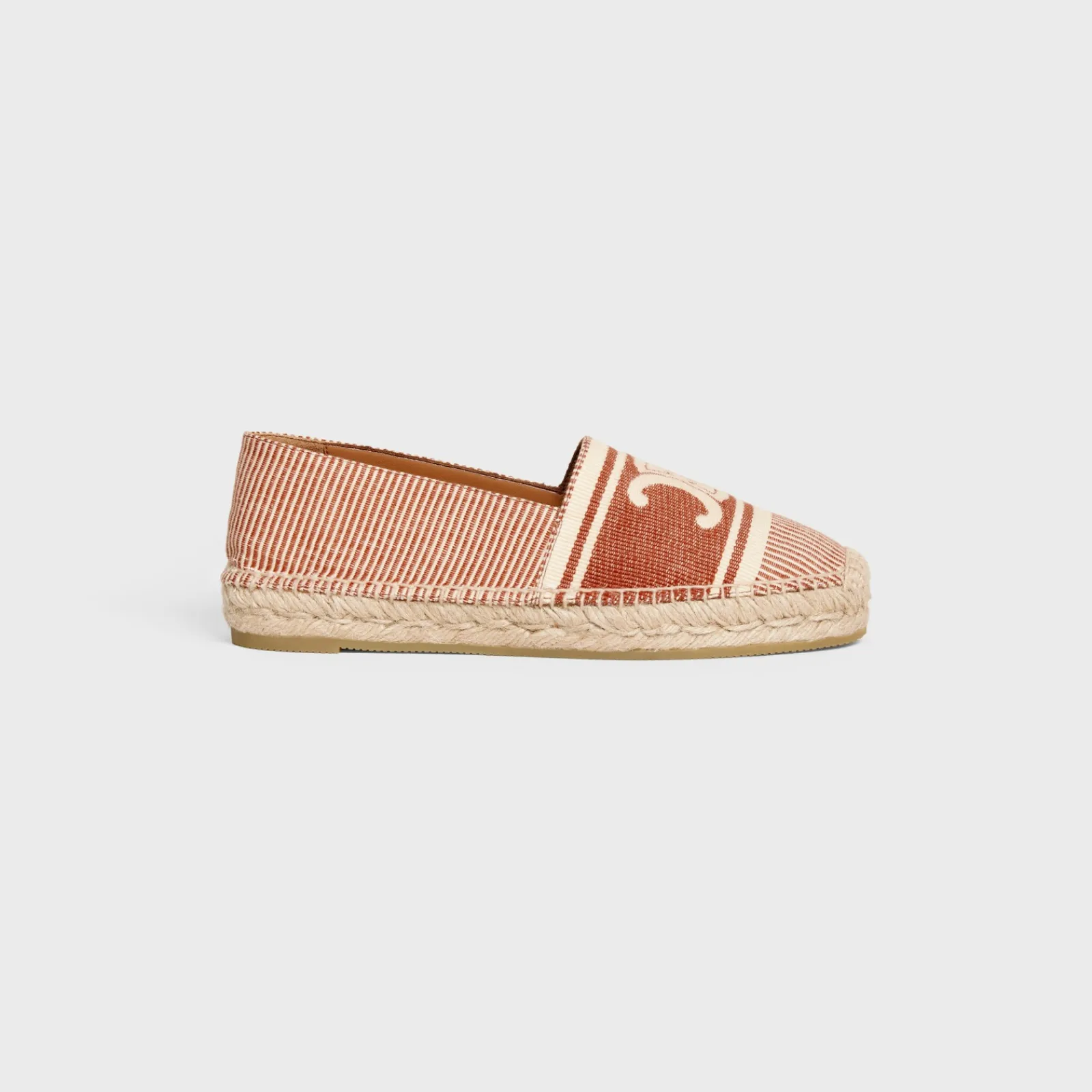 New LES ESPADRILLES in TRIOMPHE JACQUARD CANVAS Women Loafers And Flats