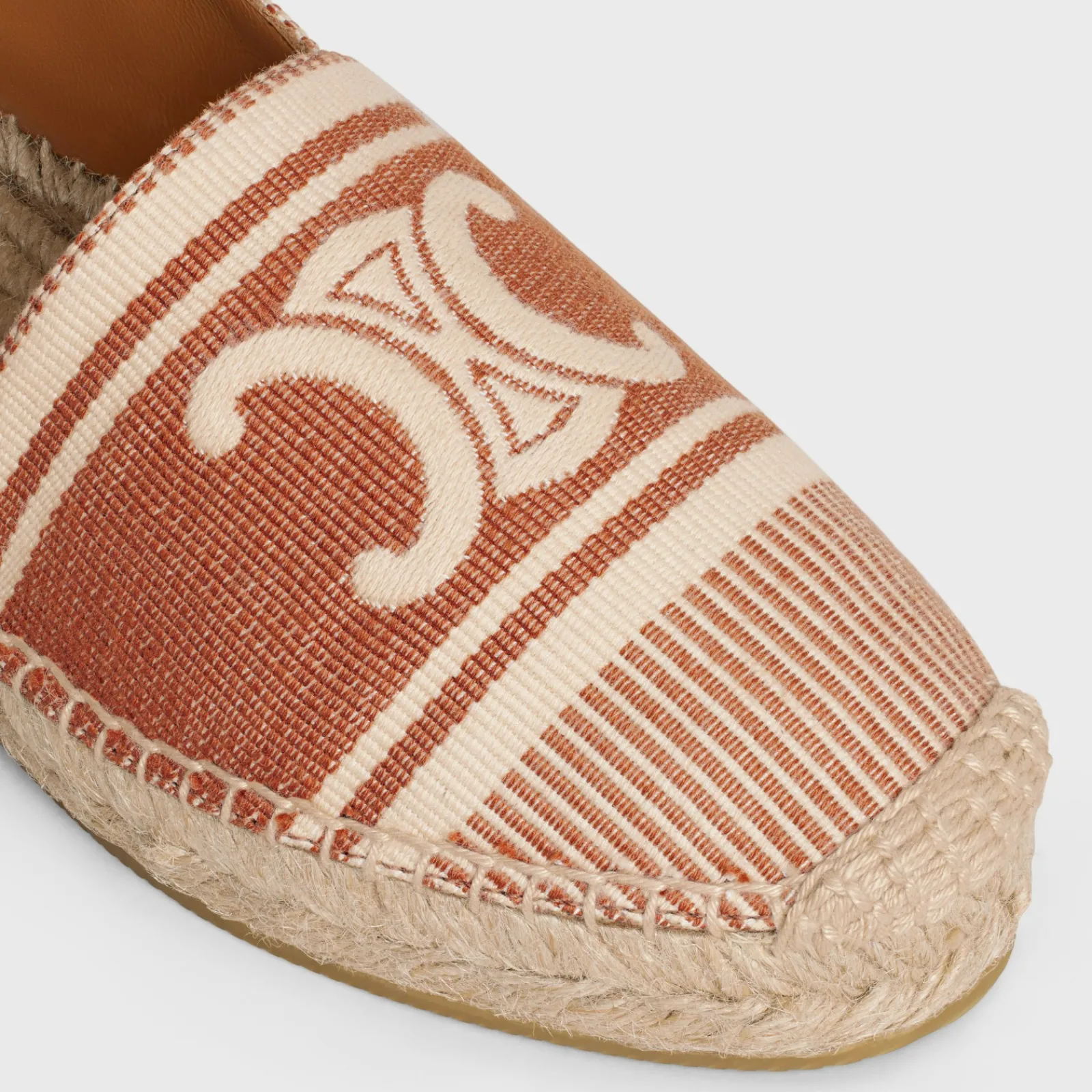 New LES ESPADRILLES in TRIOMPHE JACQUARD CANVAS Women Loafers And Flats