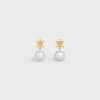 Best Les Perles Earrings in Brass with Gold Finish and Glass Pearls Women Triomphe | Categories·Earrings