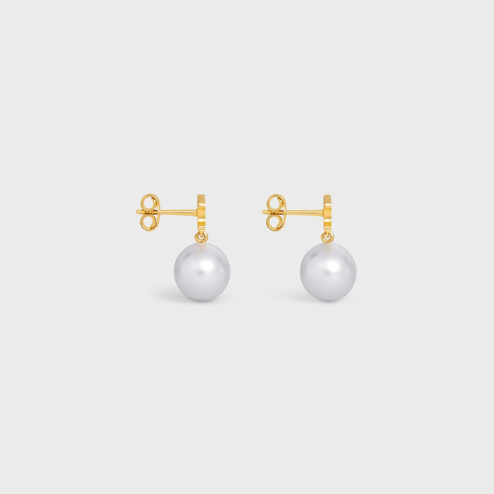 Best Les Perles Earrings in Brass with Gold Finish and Glass Pearls Women Triomphe | Categories·Earrings