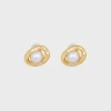 Sale Les Perles Maillon Earrings in Brass with Gold Finish and Resin Pearls Women Other Lines | Categories·Earrings