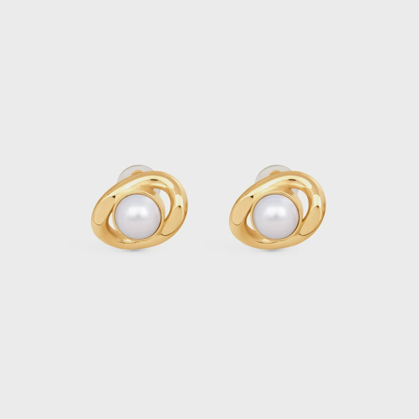Sale Les Perles Maillon Earrings in Brass with Gold Finish and Resin Pearls Women Other Lines | Categories·Earrings