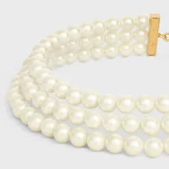 Hot Les Perles Necklace in Resin Pearls, Brass with Gold Finish and Steel Women Other Lines | Categories·Necklaces