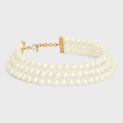 Hot Les Perles Necklace in Resin Pearls, Brass with Gold Finish and Steel Women Other Lines | Categories·Necklaces